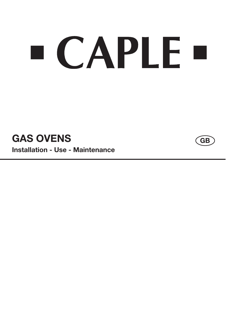 Caple C2500SS User Manual | 20 pages