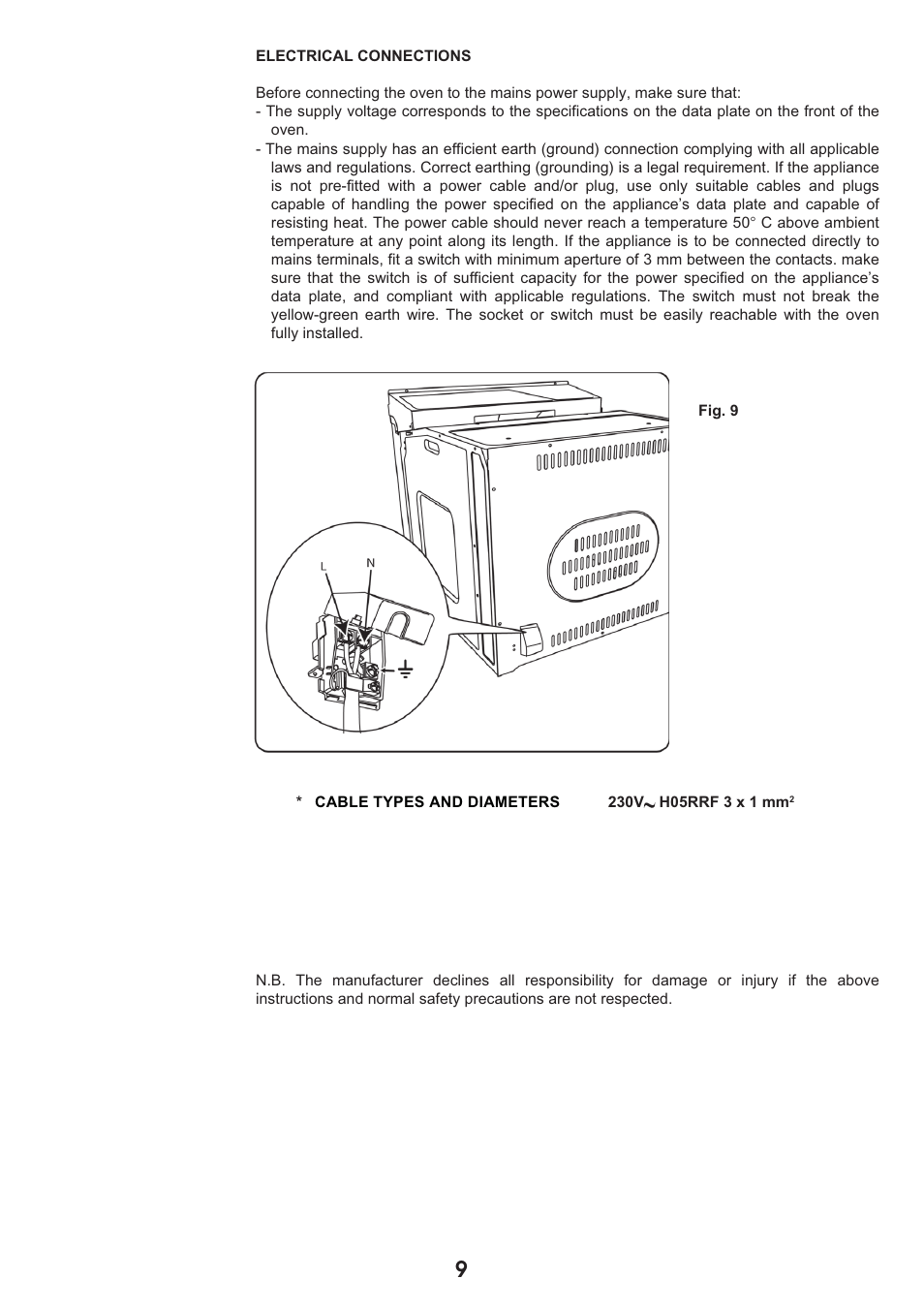 Caple C2500SS User Manual | Page 9 / 20