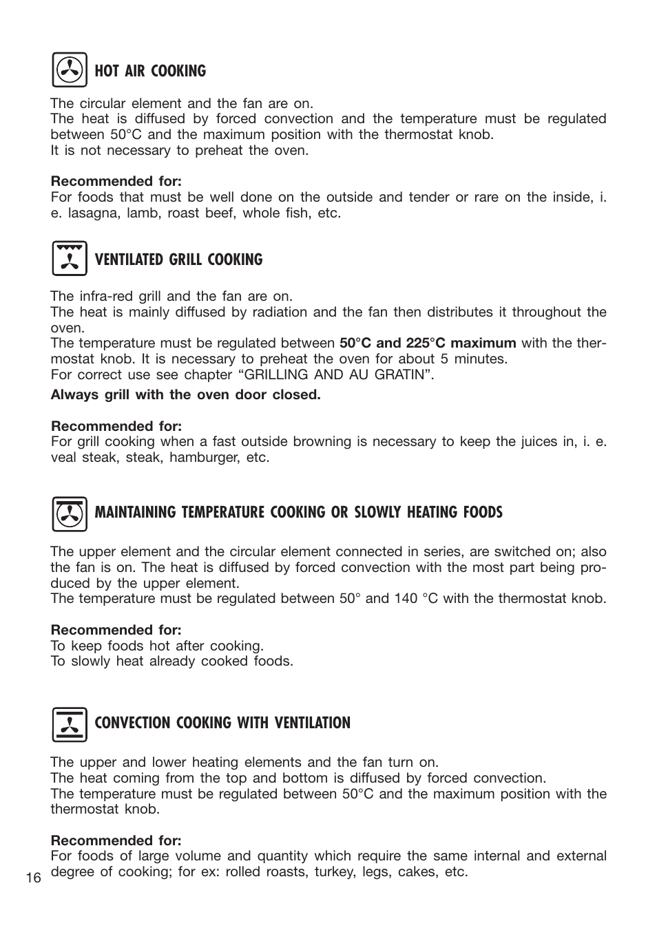 Caple C3400 User Manual | Page 16 / 32