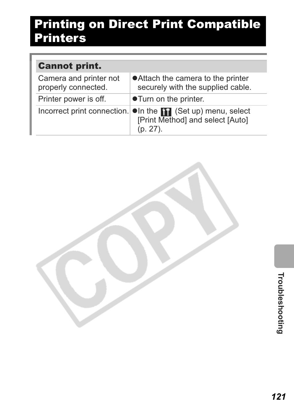Printing on direct print compatible printers | Canon Leather Soft Case 70 User Manual | Page 123 / 163