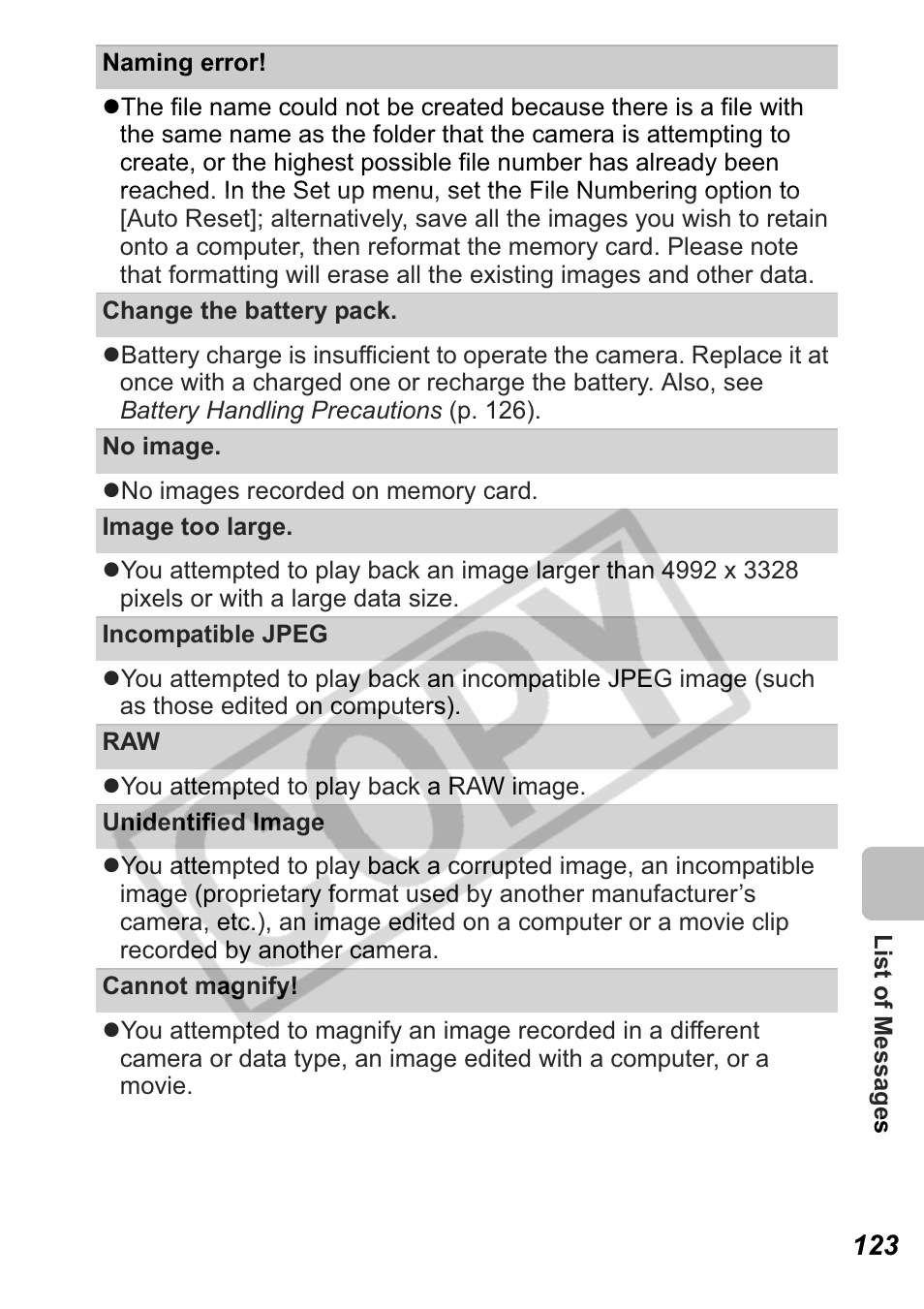 Canon Leather Soft Case 70 User Manual | Page 125 / 163