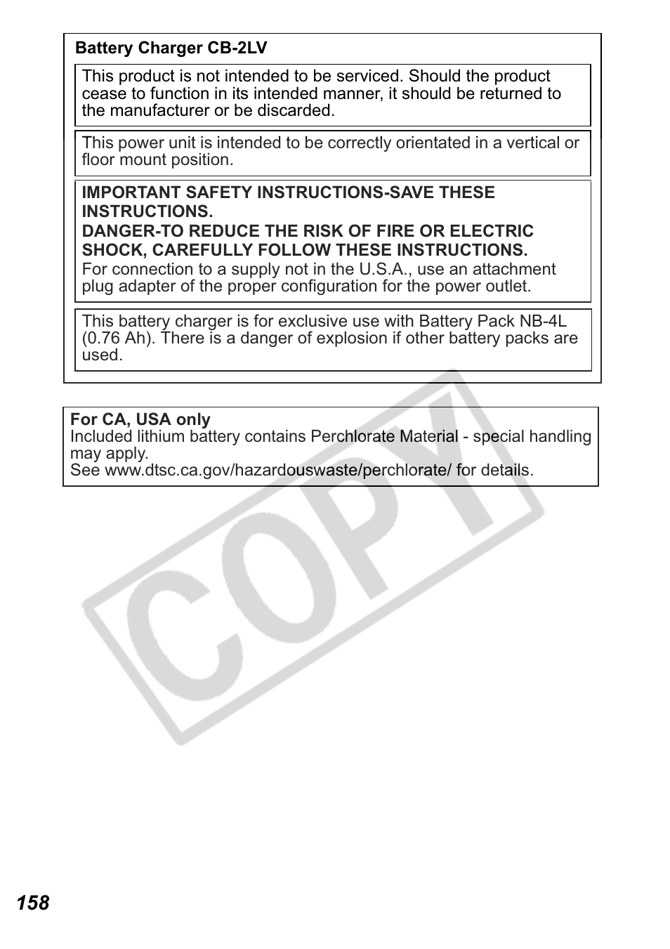 Canon Leather Soft Case 70 User Manual | Page 160 / 163