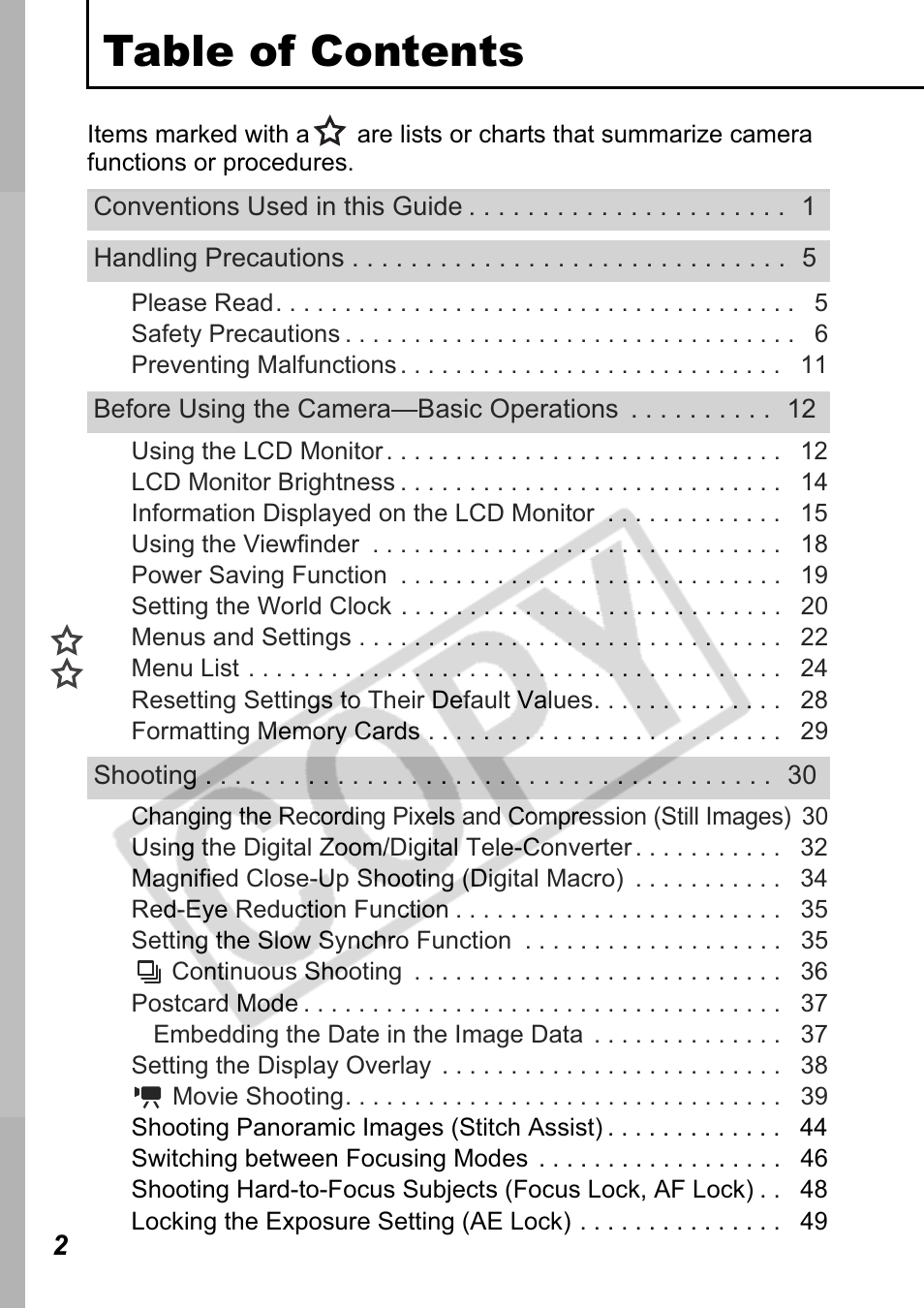 Canon Leather Soft Case 70 User Manual | Page 4 / 163