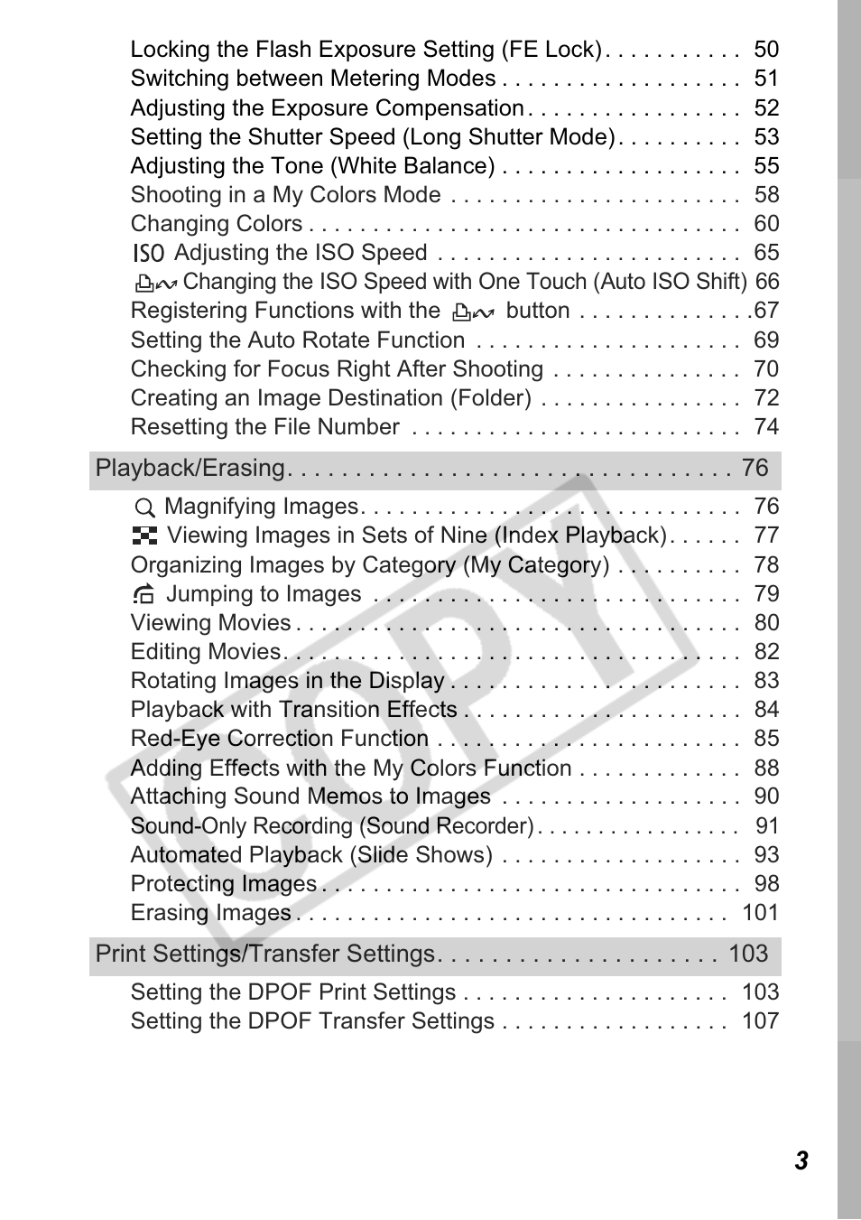 Canon Leather Soft Case 70 User Manual | Page 5 / 163