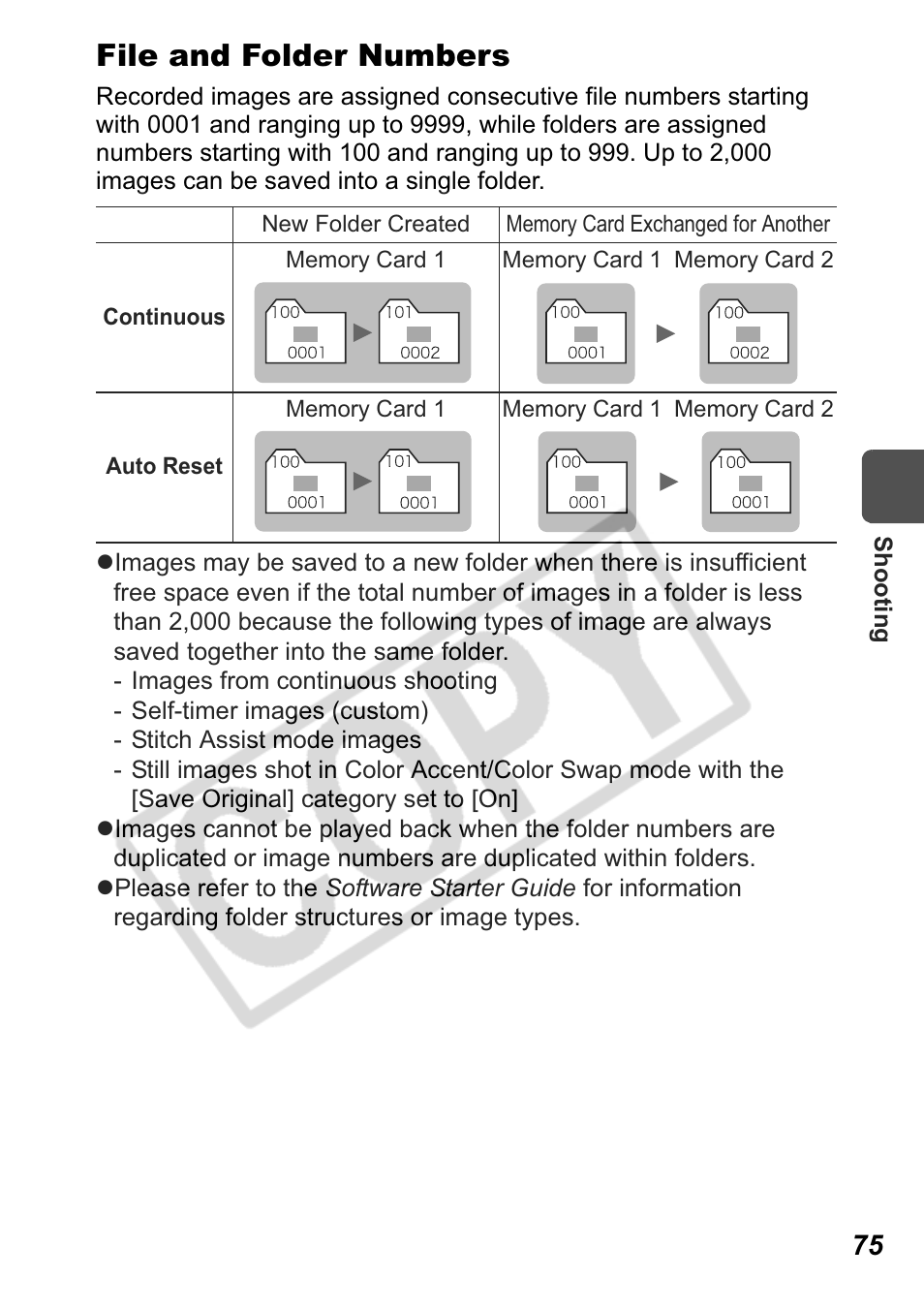 File and folder numbers | Canon Leather Soft Case 70 User Manual | Page 77 / 163