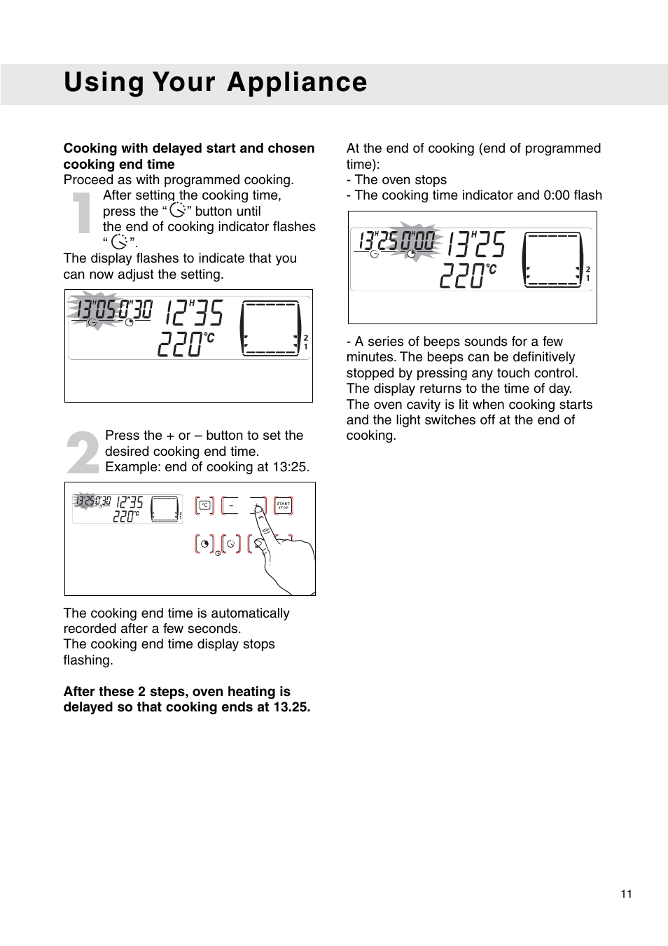 Using your appliance | Caple C2471 User Manual | Page 11 / 22