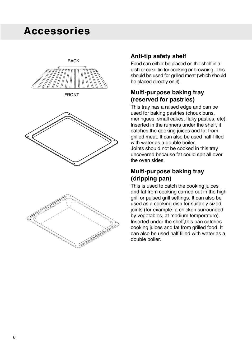 Accessories | Caple C2471 User Manual | Page 6 / 22