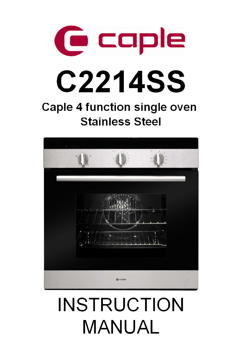 Caple C2214 User Manual | 14 pages