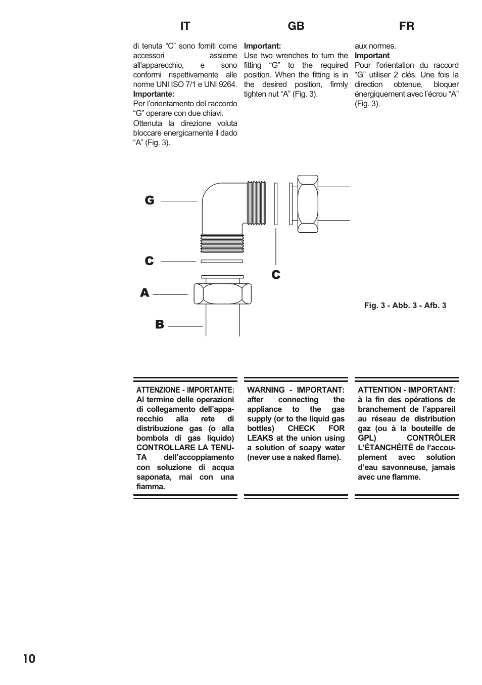 It gb fr 10 | Caple C2511 User Manual | Page 11 / 53