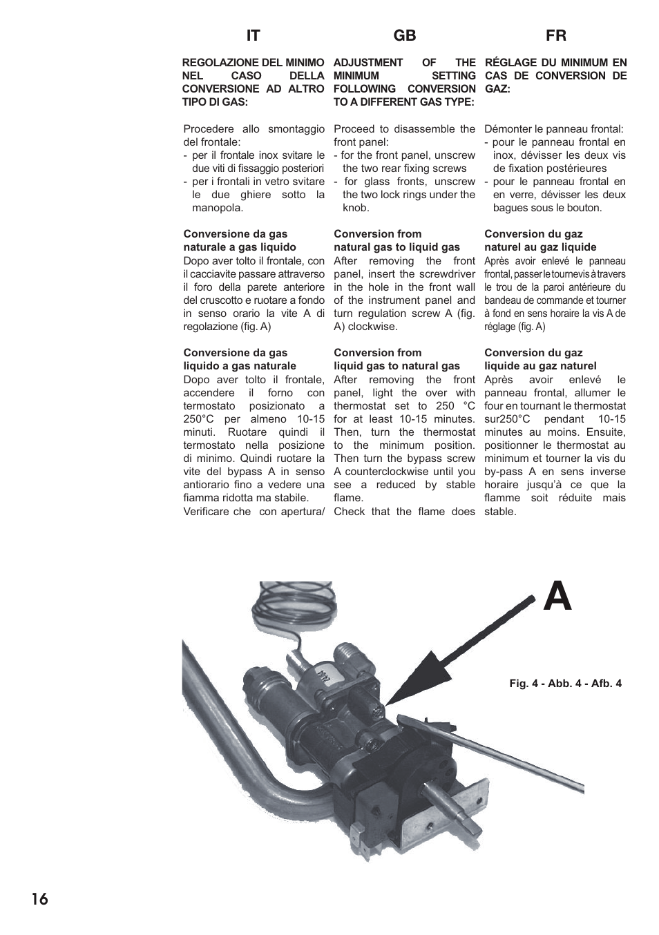 It gb fr 16 | Caple C2511 User Manual | Page 17 / 53