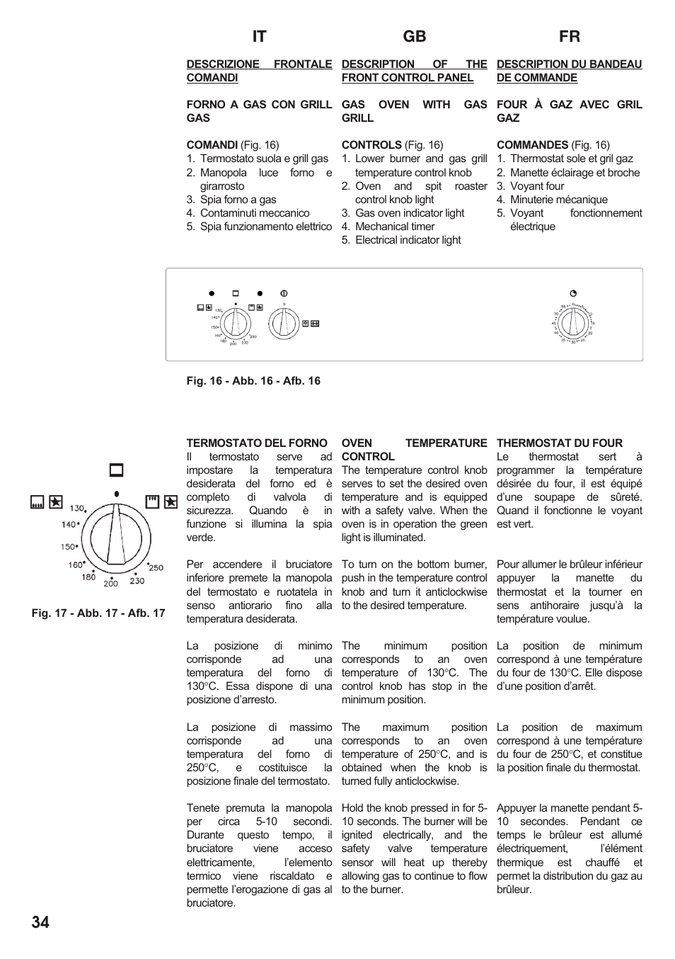 It gb fr 34 | Caple C2511 User Manual | Page 35 / 53