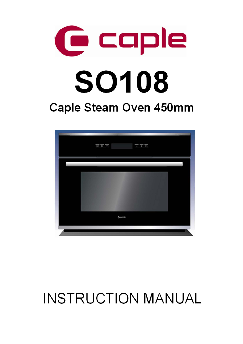 Caple SO108 Steam oven User Manual | 21 pages