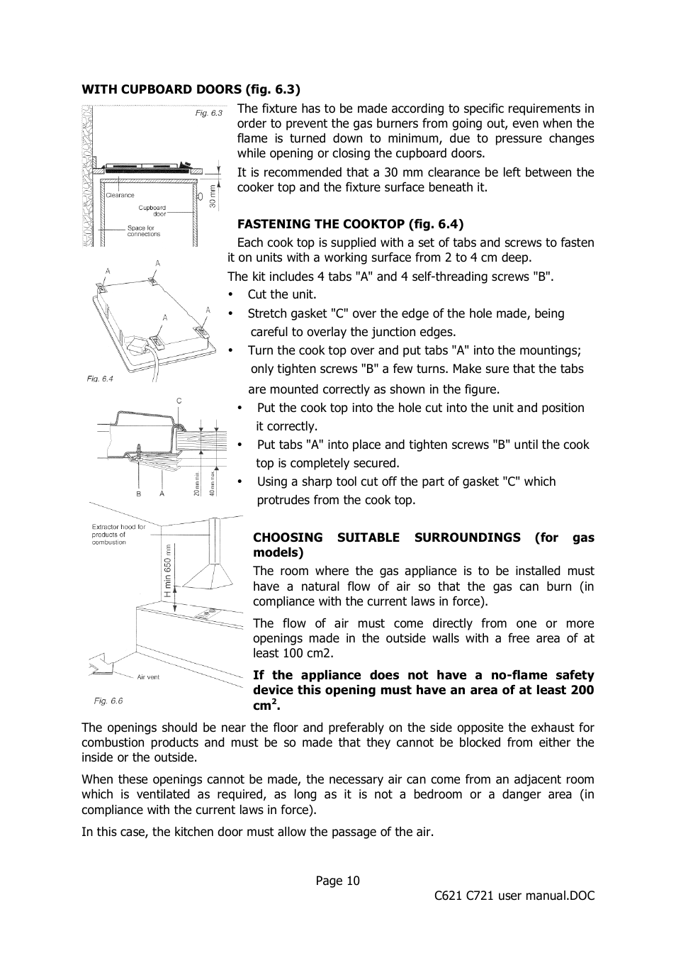 Caple C621 User Manual | Page 10 / 18