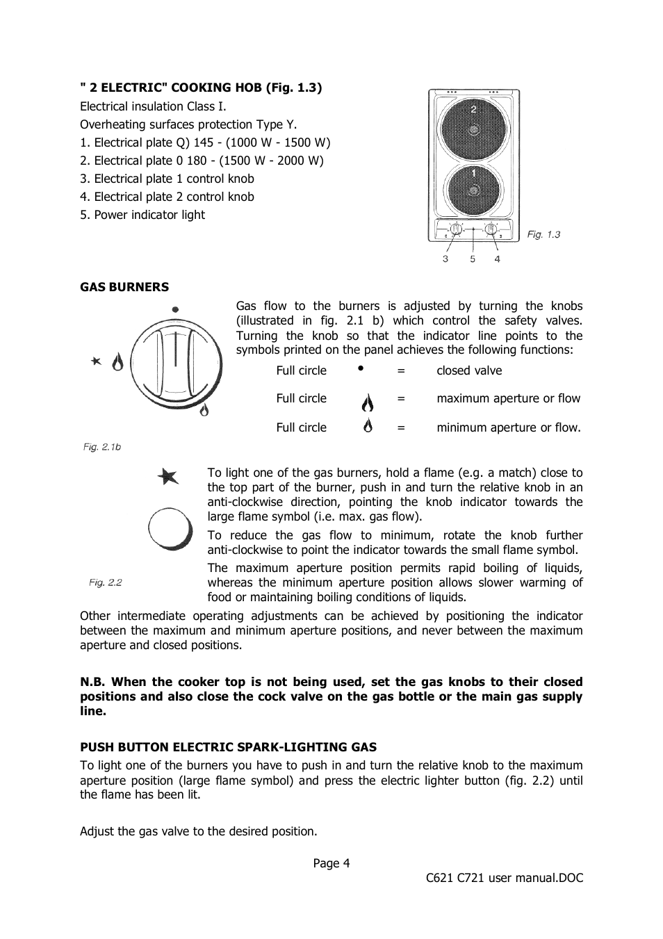 Caple C621 User Manual | Page 4 / 18