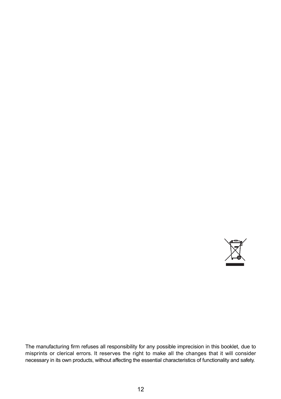 Caple C710G User Manual | Page 12 / 12