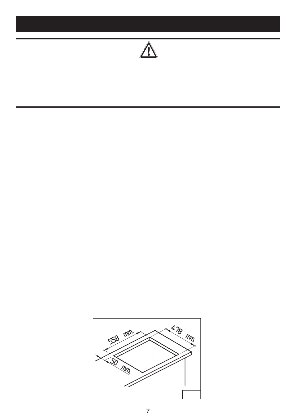 Instructions for the installer, Installation | Caple C710G User Manual | Page 7 / 12