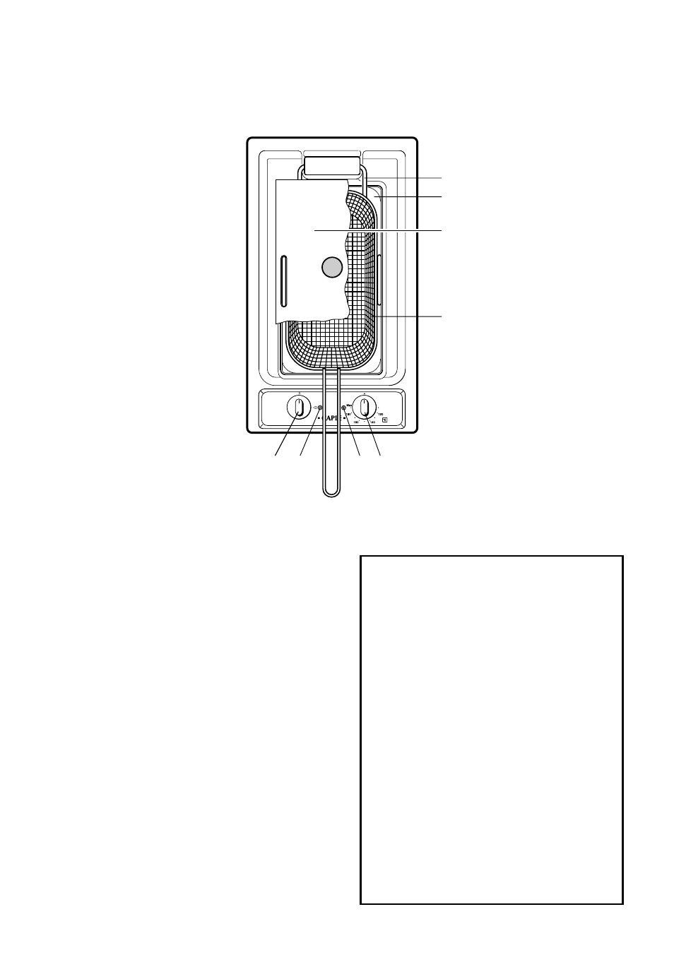 Electric fryer features features, Description control panel | Caple C670 User Manual | Page 8 / 20