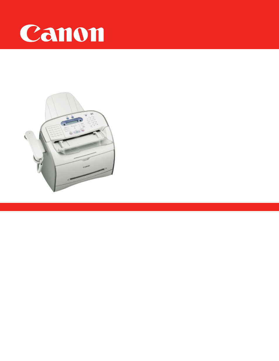 Canon FAXPHONE L170 User Manual | 2 pages