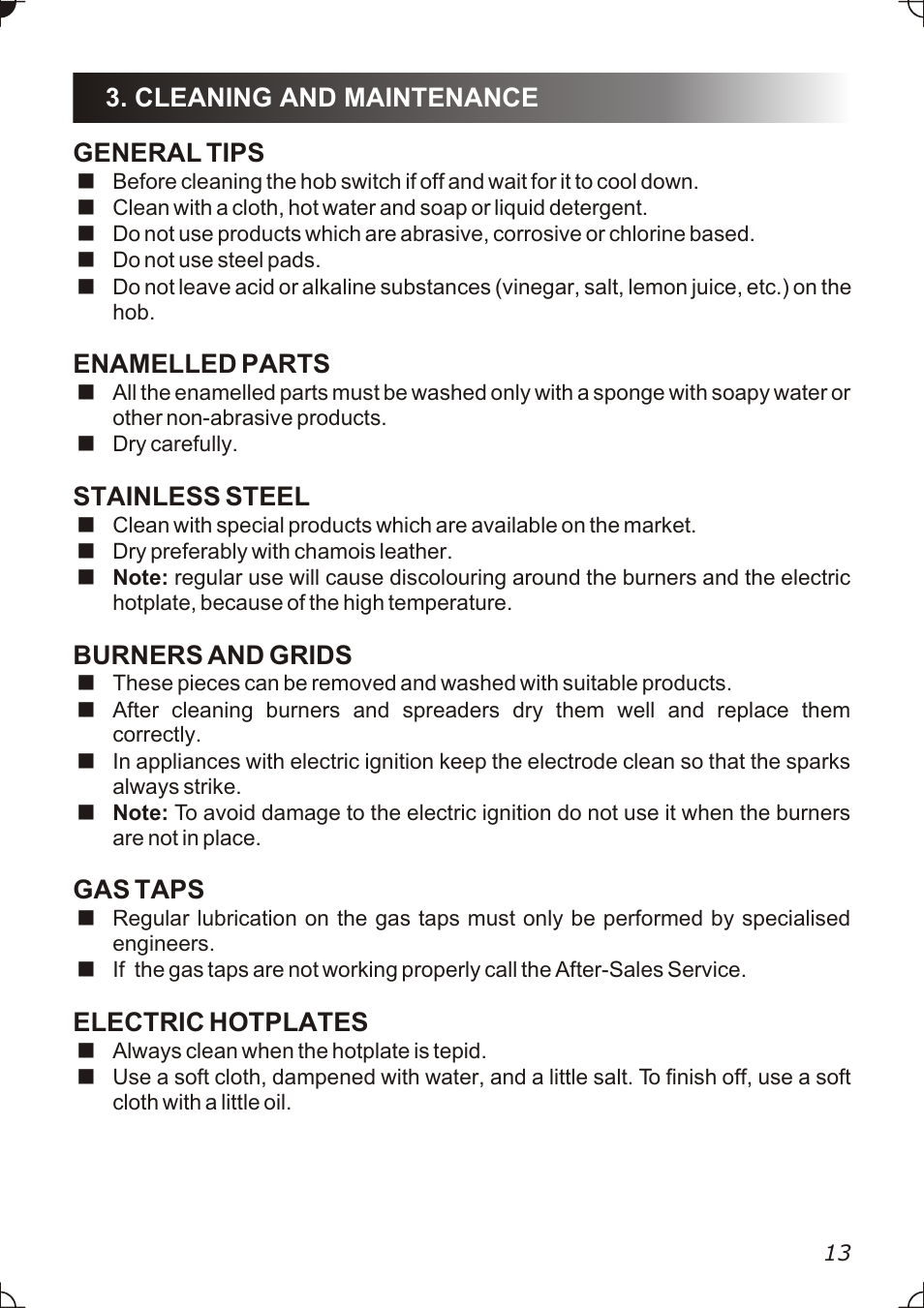 Caple C736GSS User Manual | Page 13 / 28