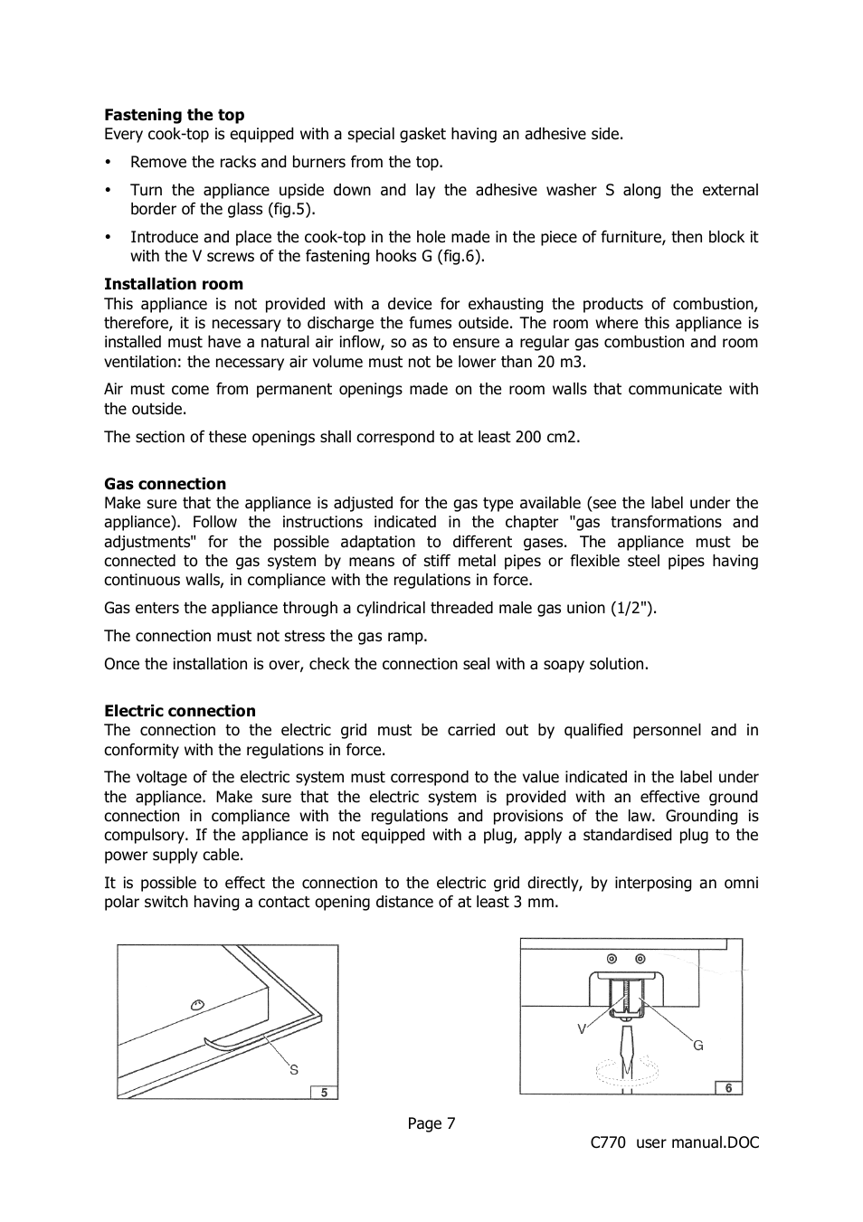 Caple C770 User Manual | Page 7 / 10