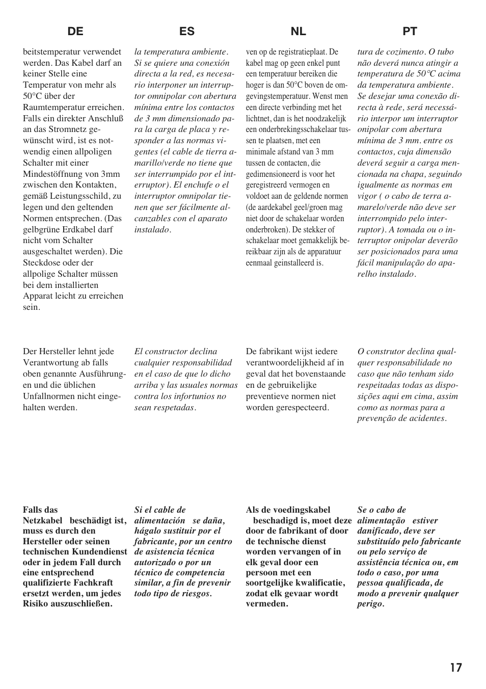 Caple C804C User Manual | Page 17 / 20