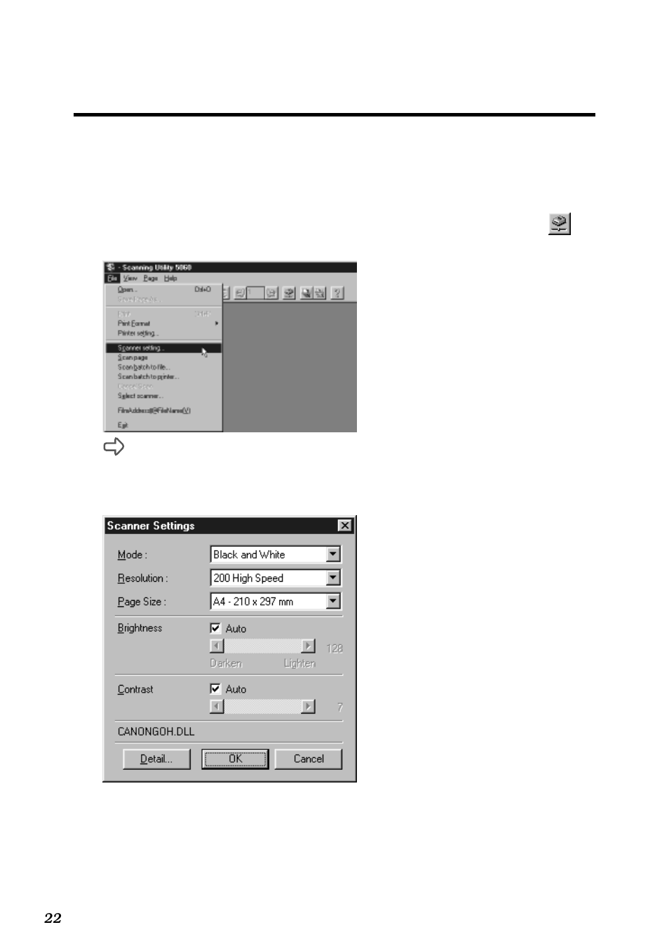 Setting basic scan conditions | Canon DR-5060F User Manual | Page 24 / 89