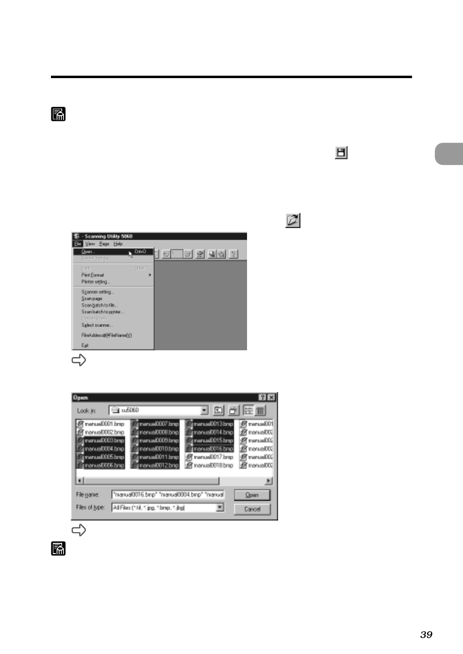 Opening saved files | Canon DR-5060F User Manual | Page 41 / 89