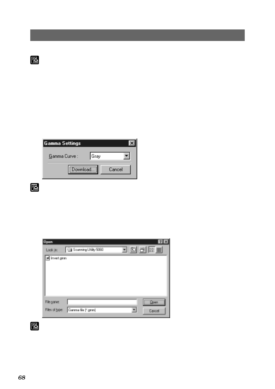 Setting the gamma curve | Canon DR-5060F User Manual | Page 70 / 89