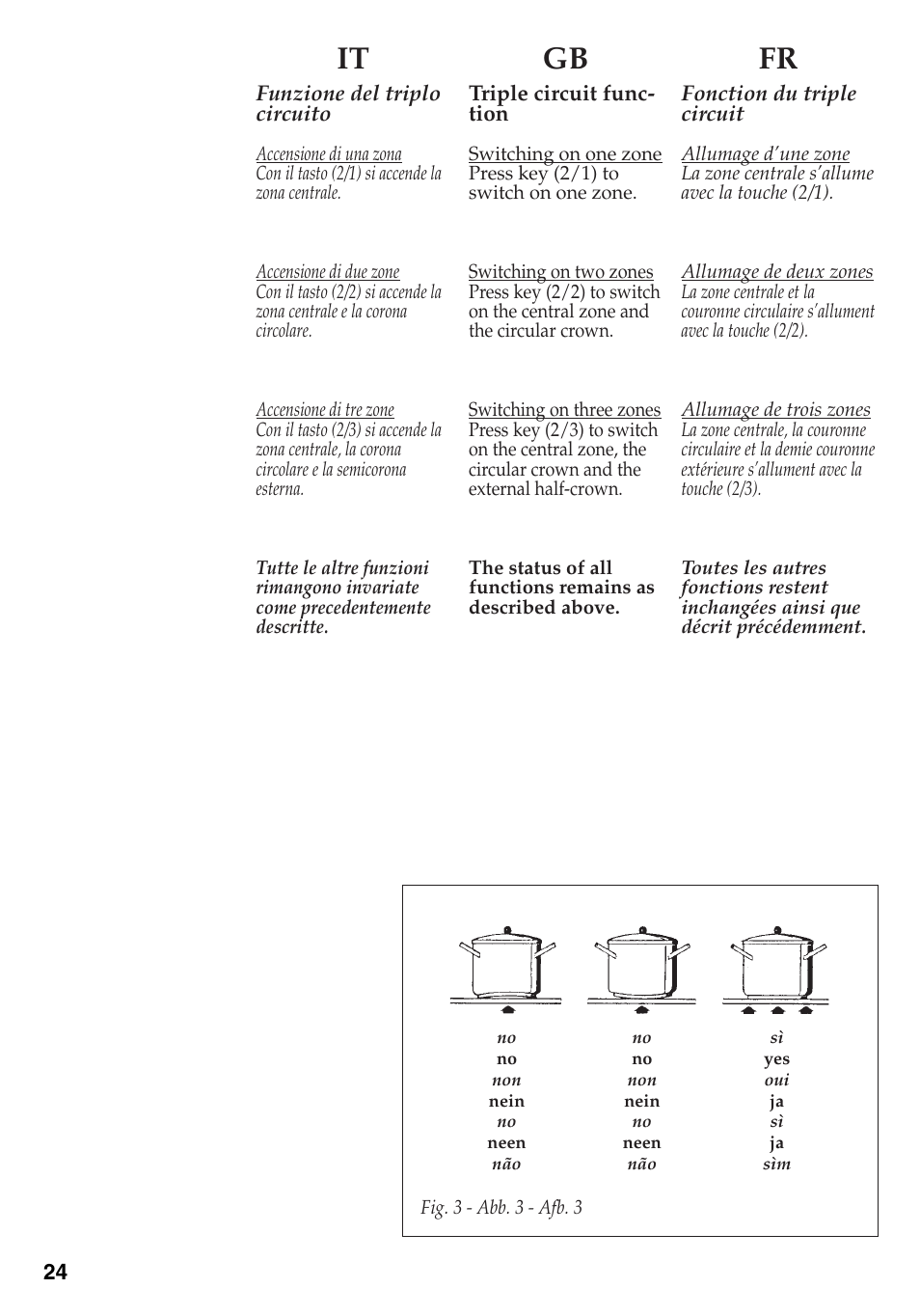 It gb fr | Caple C891C User Manual | Page 24 / 34