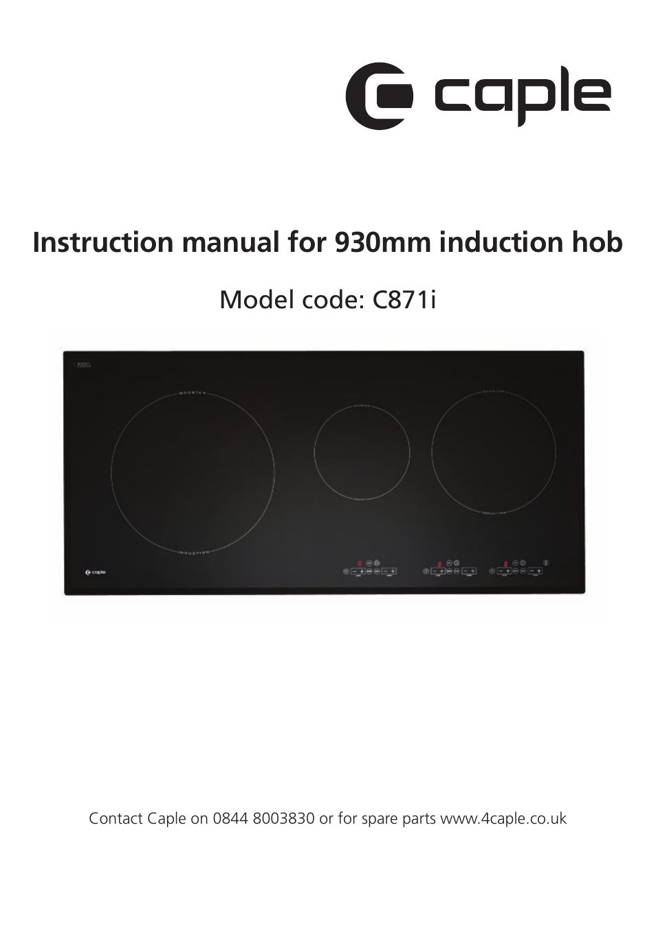 Caple C871i User Manual | 17 pages