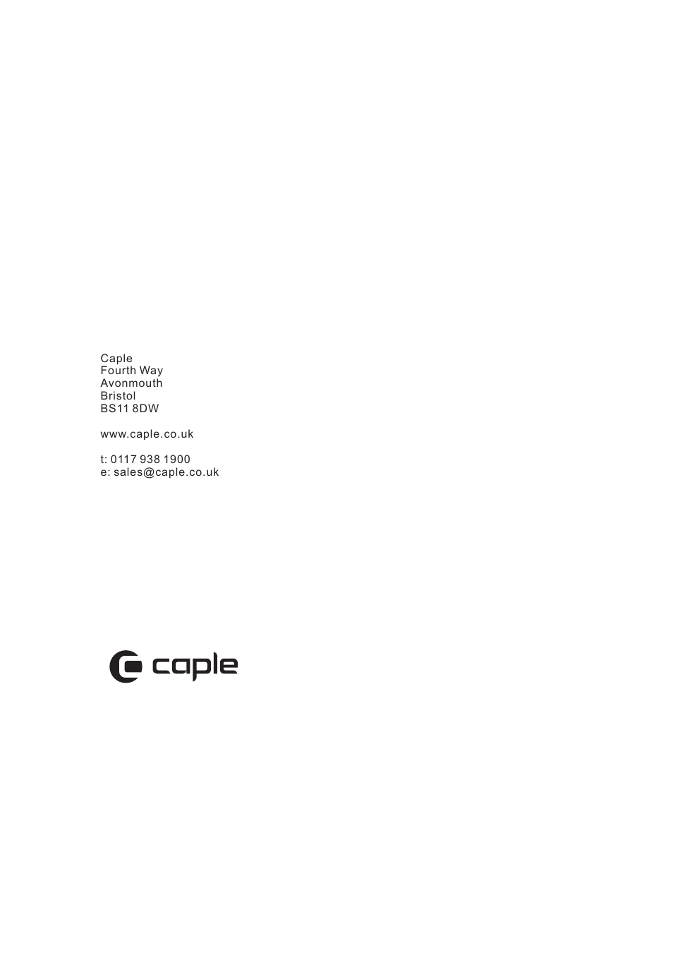 Caple C603E User Manual | Page 10 / 10