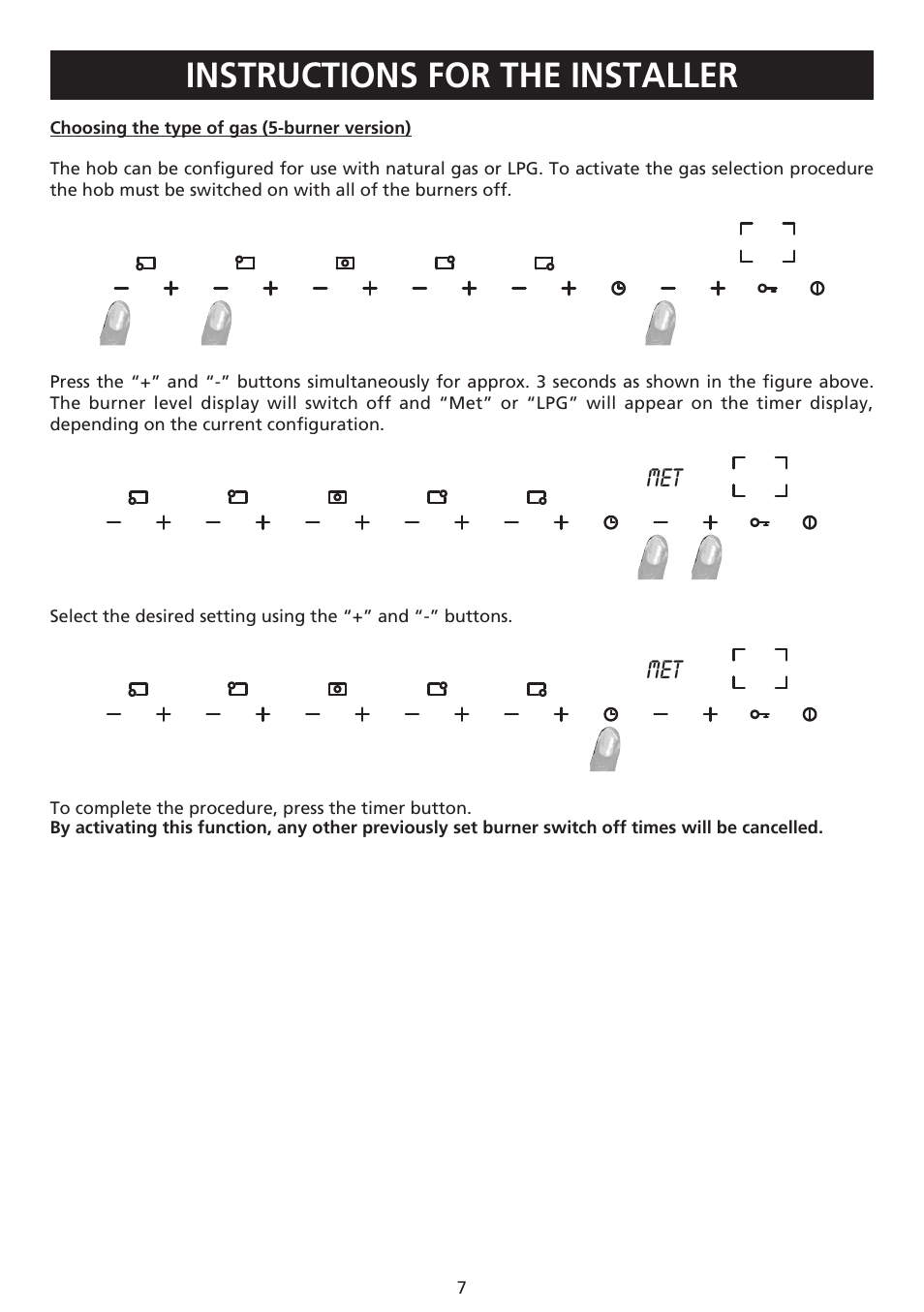 Instructions for the installer | Caple C981G User Manual | Page 7 / 20