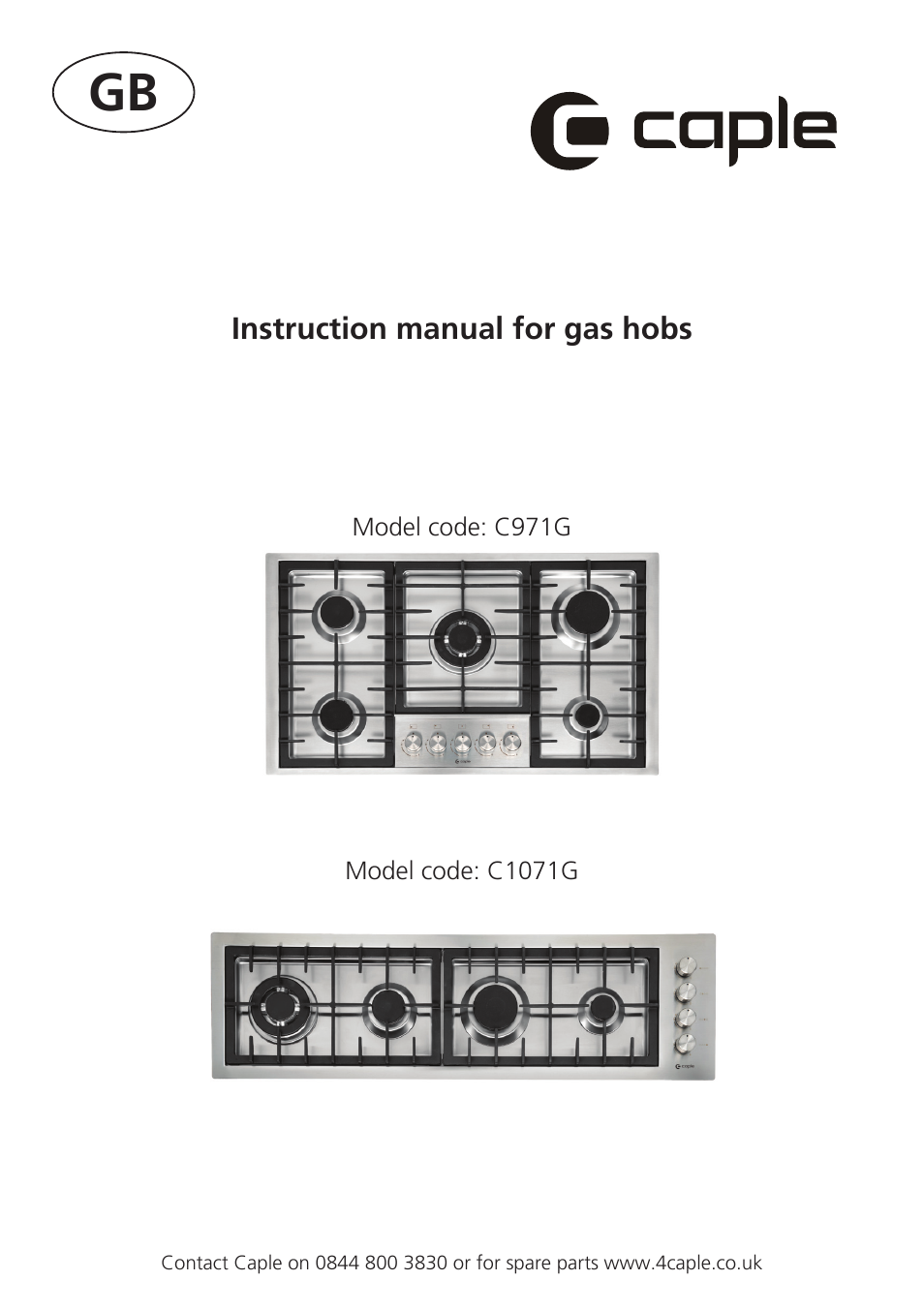 Caple C971G User Manual | 12 pages