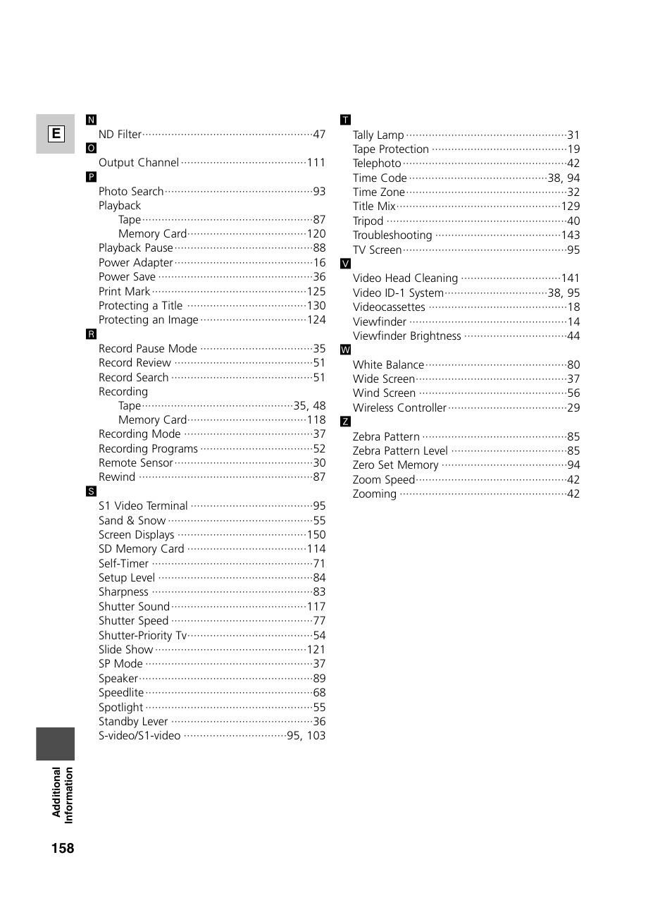 Canon GL2 User Manual | Page 158 / 163