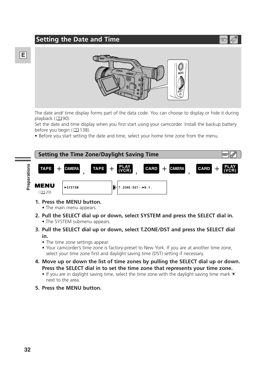 Setting the date and time | Canon GL2 User Manual | Page 32 / 163