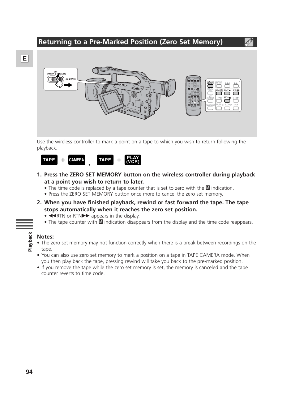 94 e | Canon GL2 User Manual | Page 94 / 163