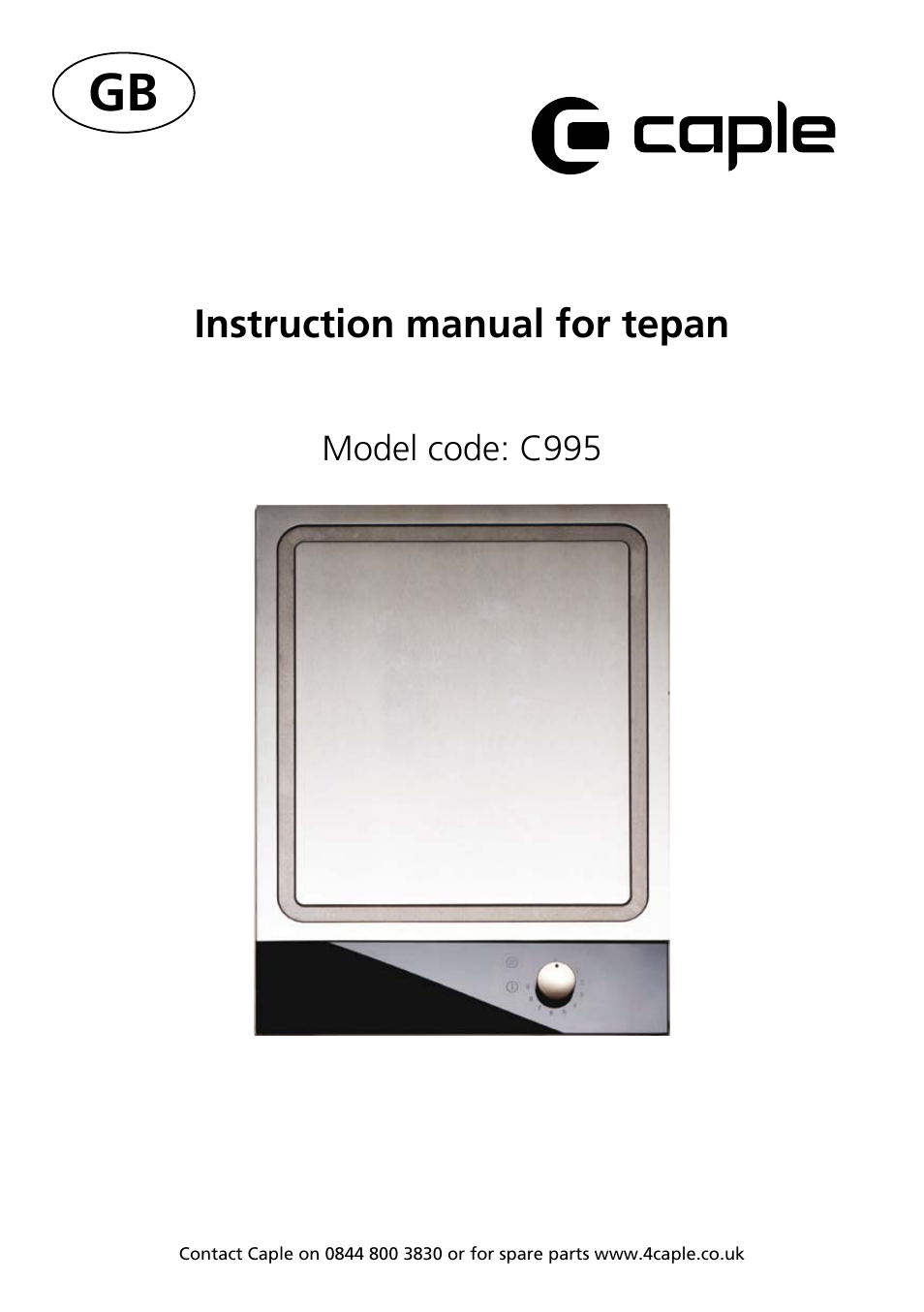 Caple C995 User Manual | 12 pages