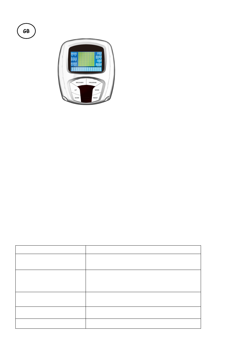 Power up, Pause, Key functions | Care Fitness 50619 Computer User Manual | Page 8 / 41