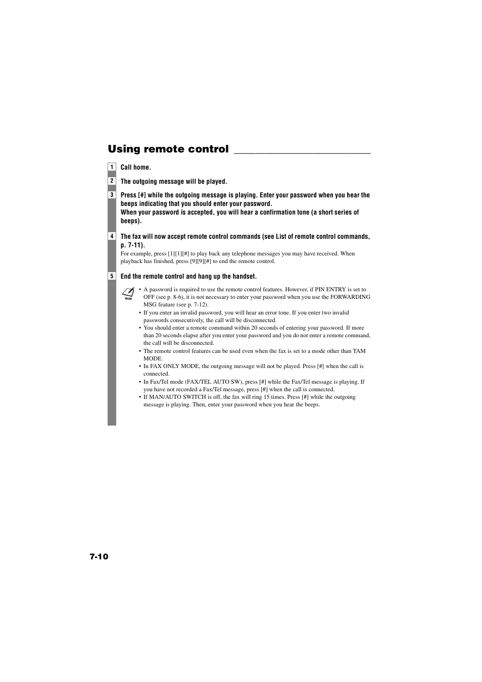 Using remote control, Using remote control -10 | Canon B820 User Manual | Page 72 / 110