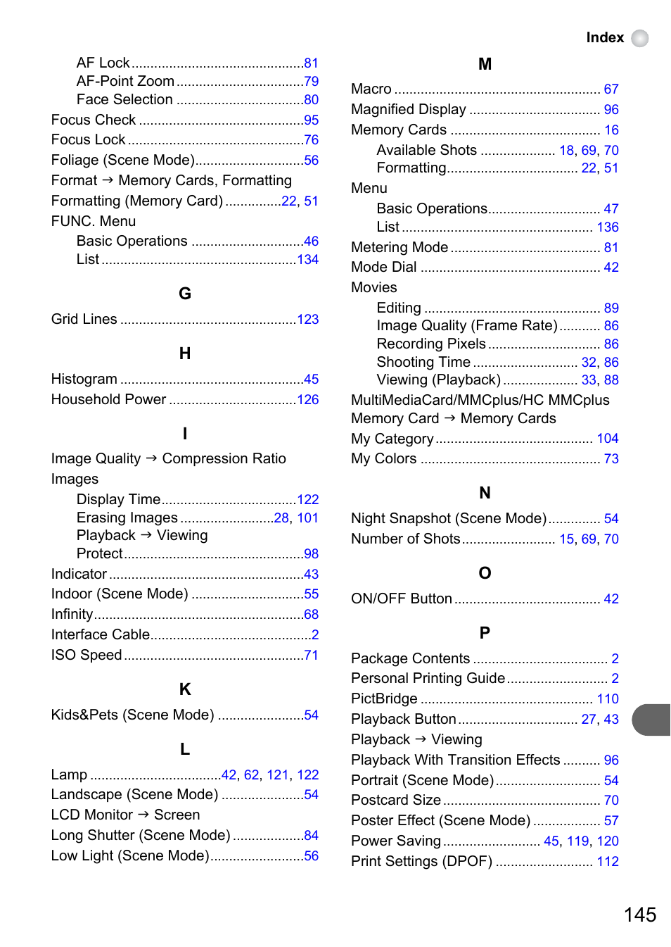 Canon A3150 IS User Manual | Page 145 / 147