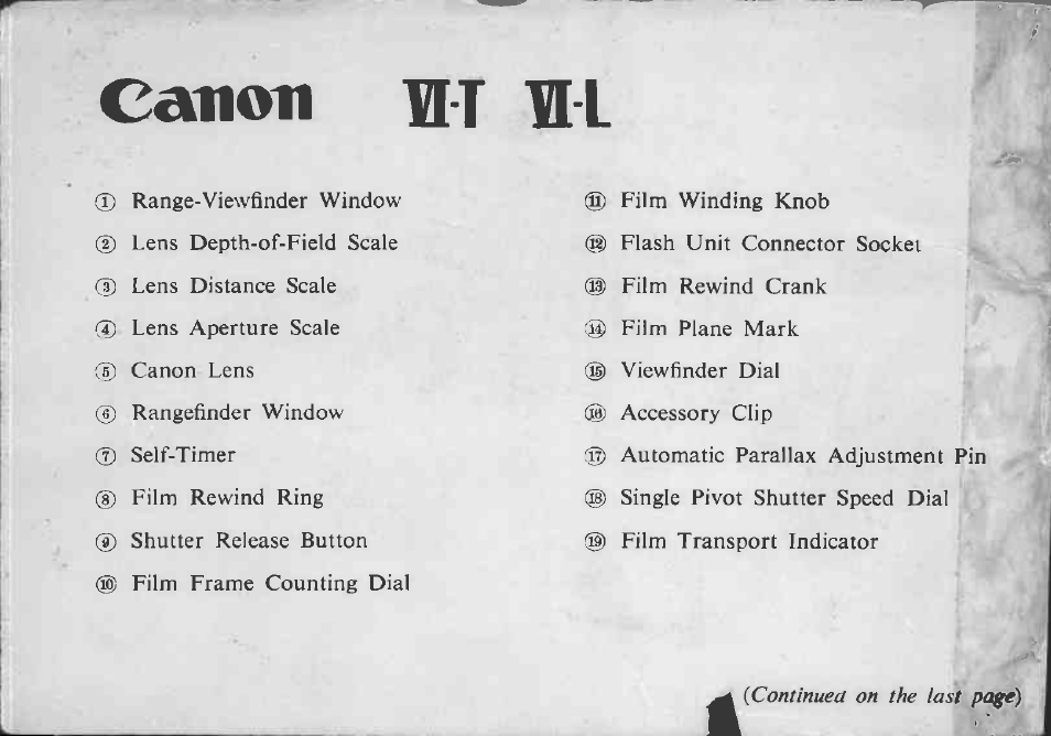 Canon VI-T User Manual | Page 2 / 55