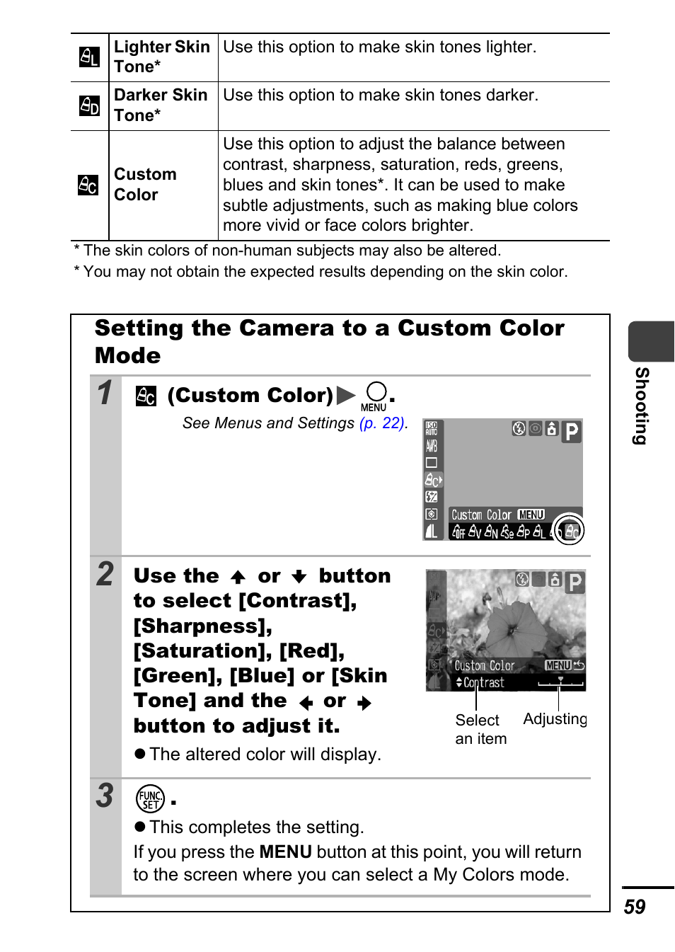 P. 59) | Canon A540 User Manual | Page 61 / 139