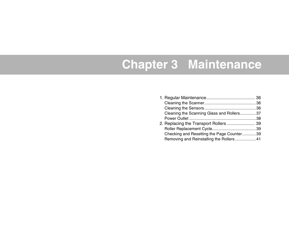 Chapter 3 maintenance | Canon IMAGE FORMULA DR-9050C User Manual | Page 43 / 68