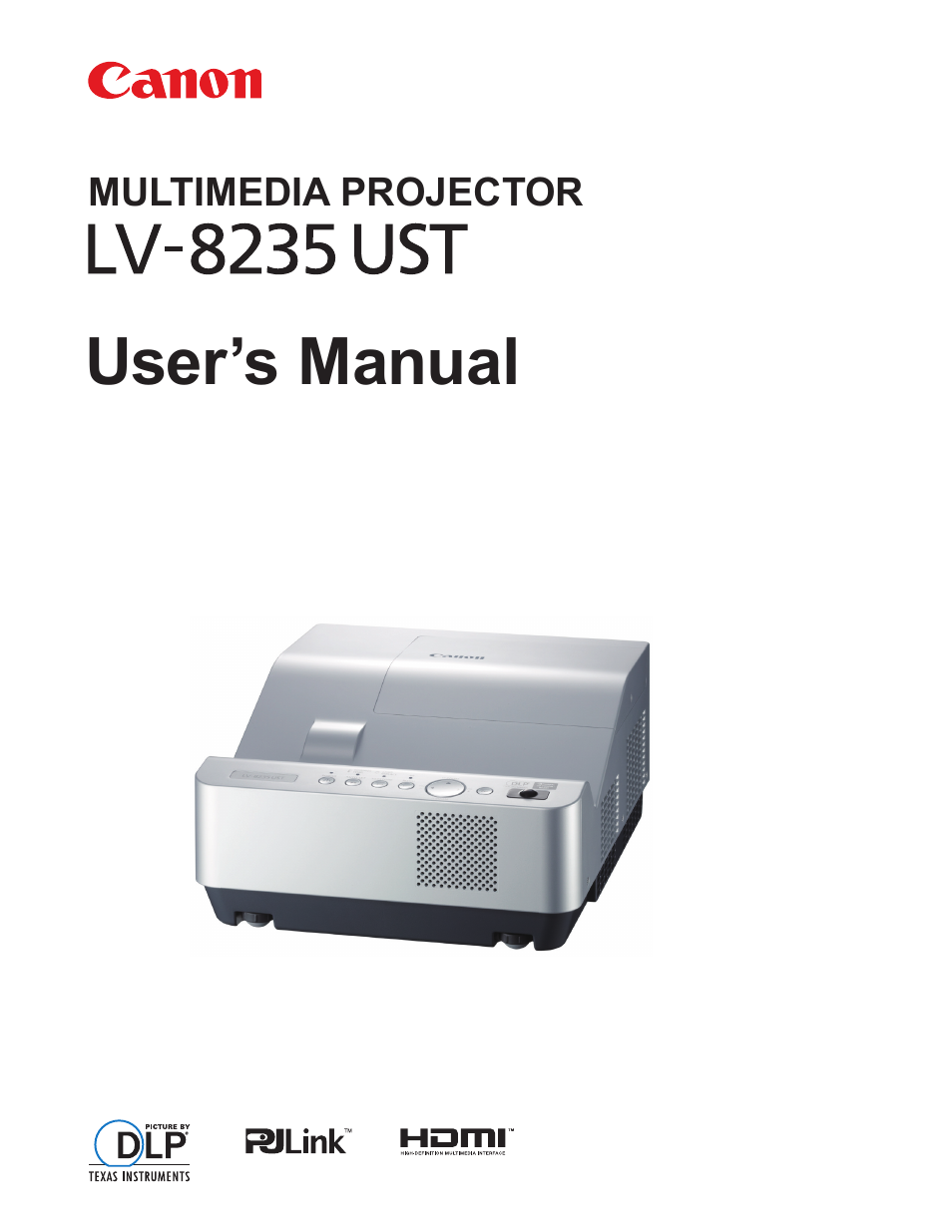 Canon Multimedia Projector LV-8235 UST User Manual | 84 pages