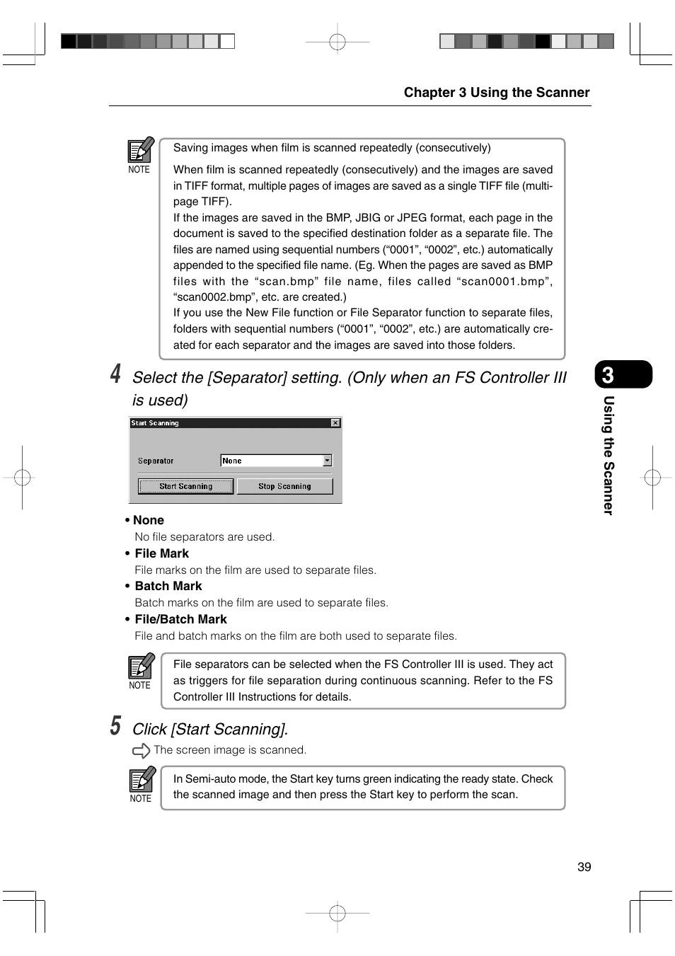 Click [start scanning | Canon 800II User Manual | Page 39 / 60