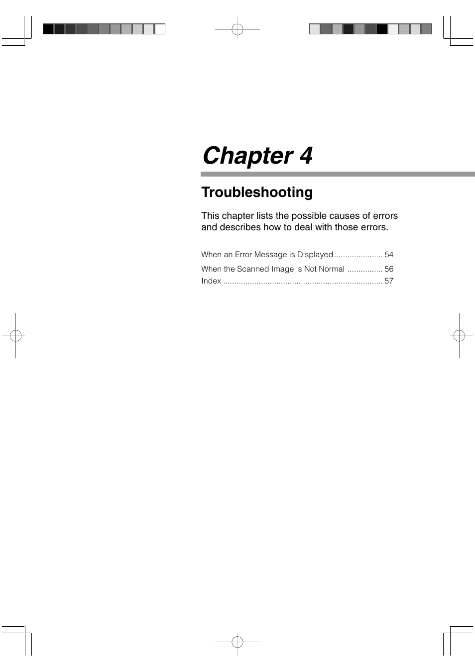 Chapter 4, Troubleshooting | Canon 800II User Manual | Page 53 / 60