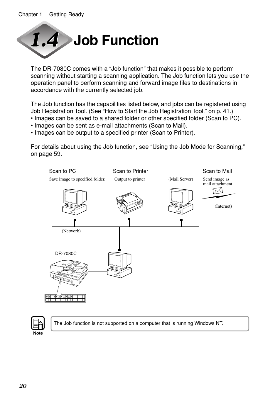 Job function | Canon DR-7080C User Manual | Page 24 / 112