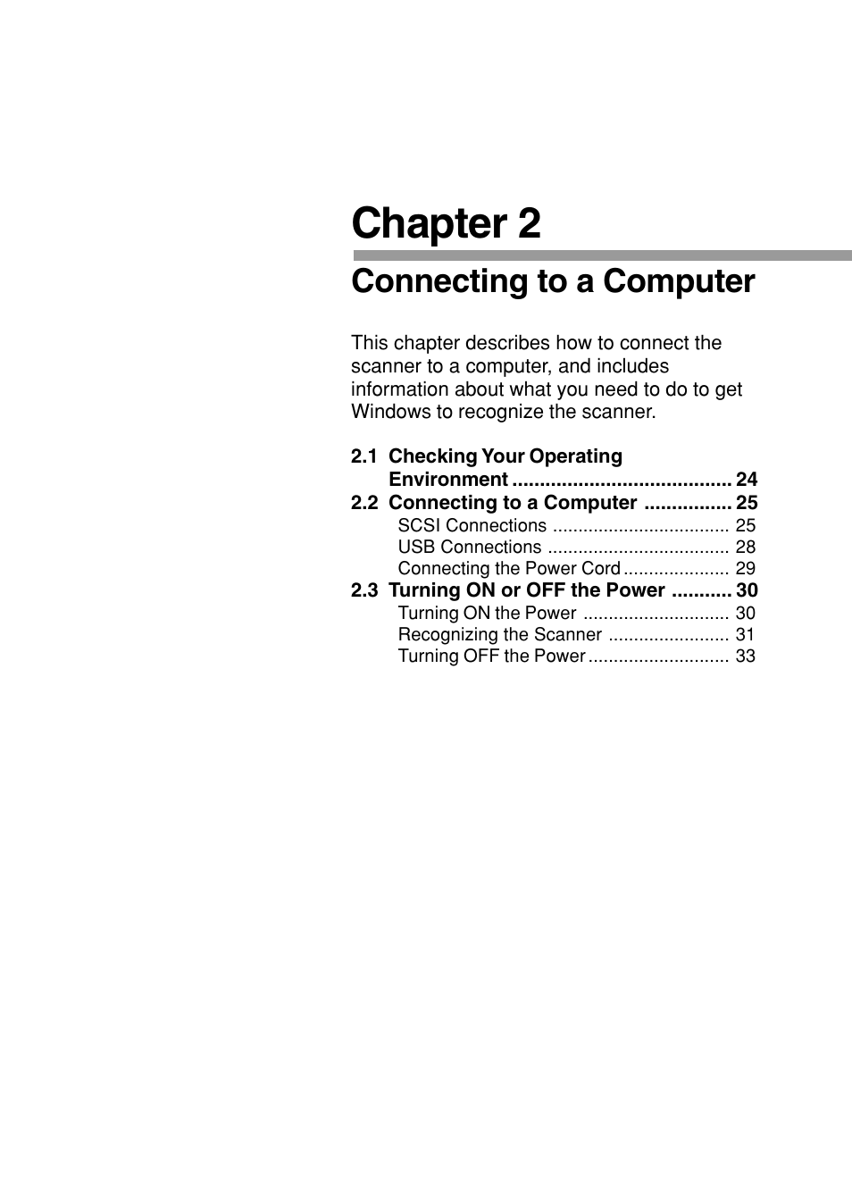 Chapter 2, Connecting to a computer | Canon DR-7080C User Manual | Page 27 / 112