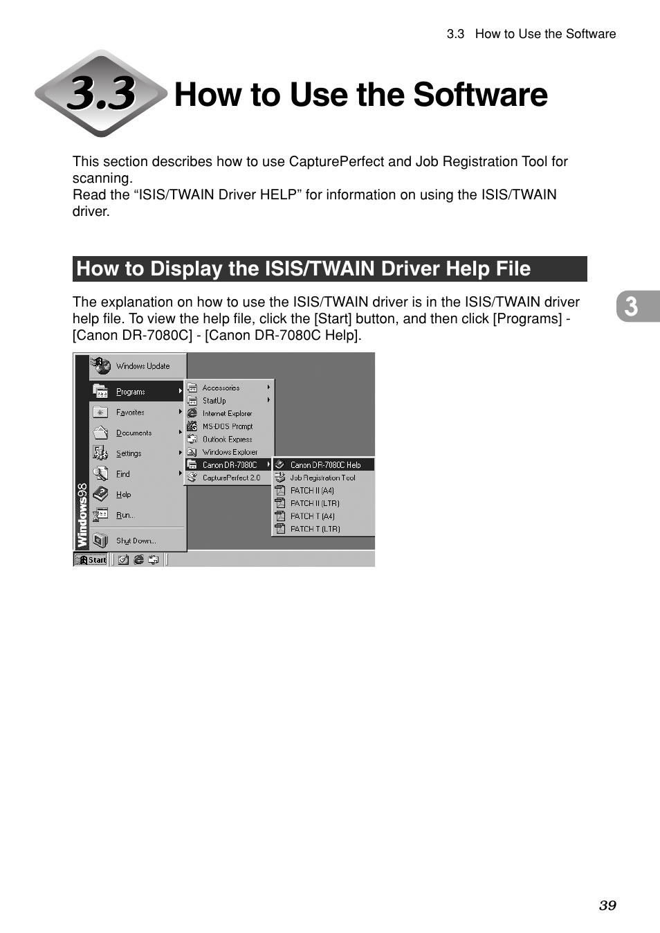 How to use the software | Canon DR-7080C User Manual | Page 43 / 112
