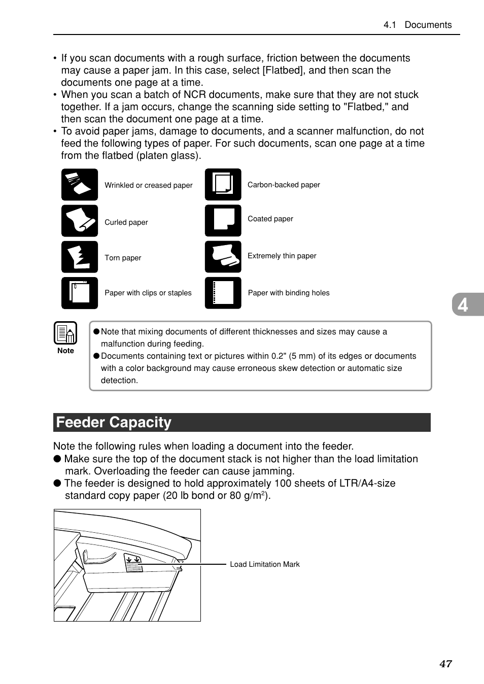 Feeder capacity | Canon DR-7080C User Manual | Page 51 / 112